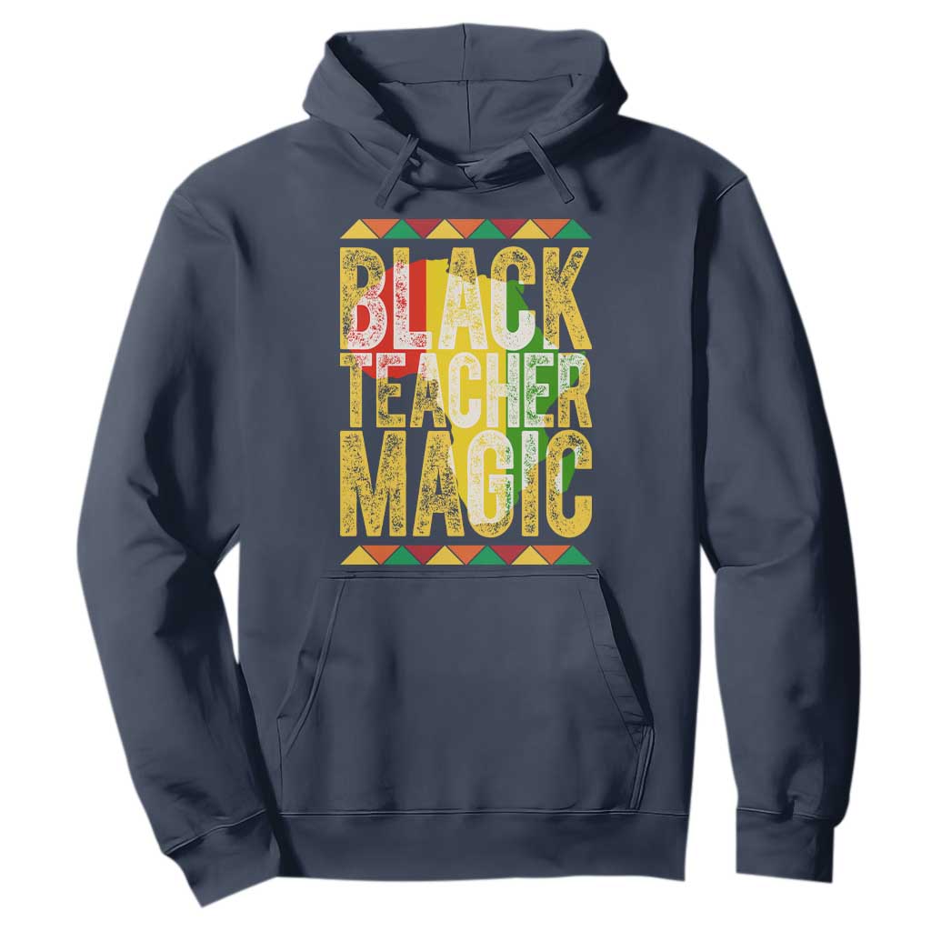 Black History Month Gift Hoodie Black Teacher Magic TS12 Navy Print Your Wear