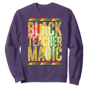 Black History Month Gift Sweatshirt Black Teacher Magic TS12 Purple Print Your Wear