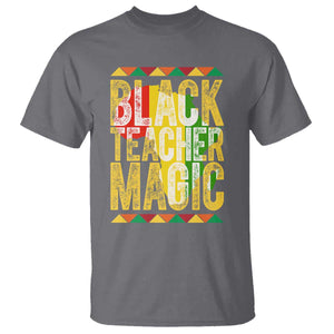 Black History Month Gift T Shirt Black Teacher Magic TS12 Charcoal Print Your Wear