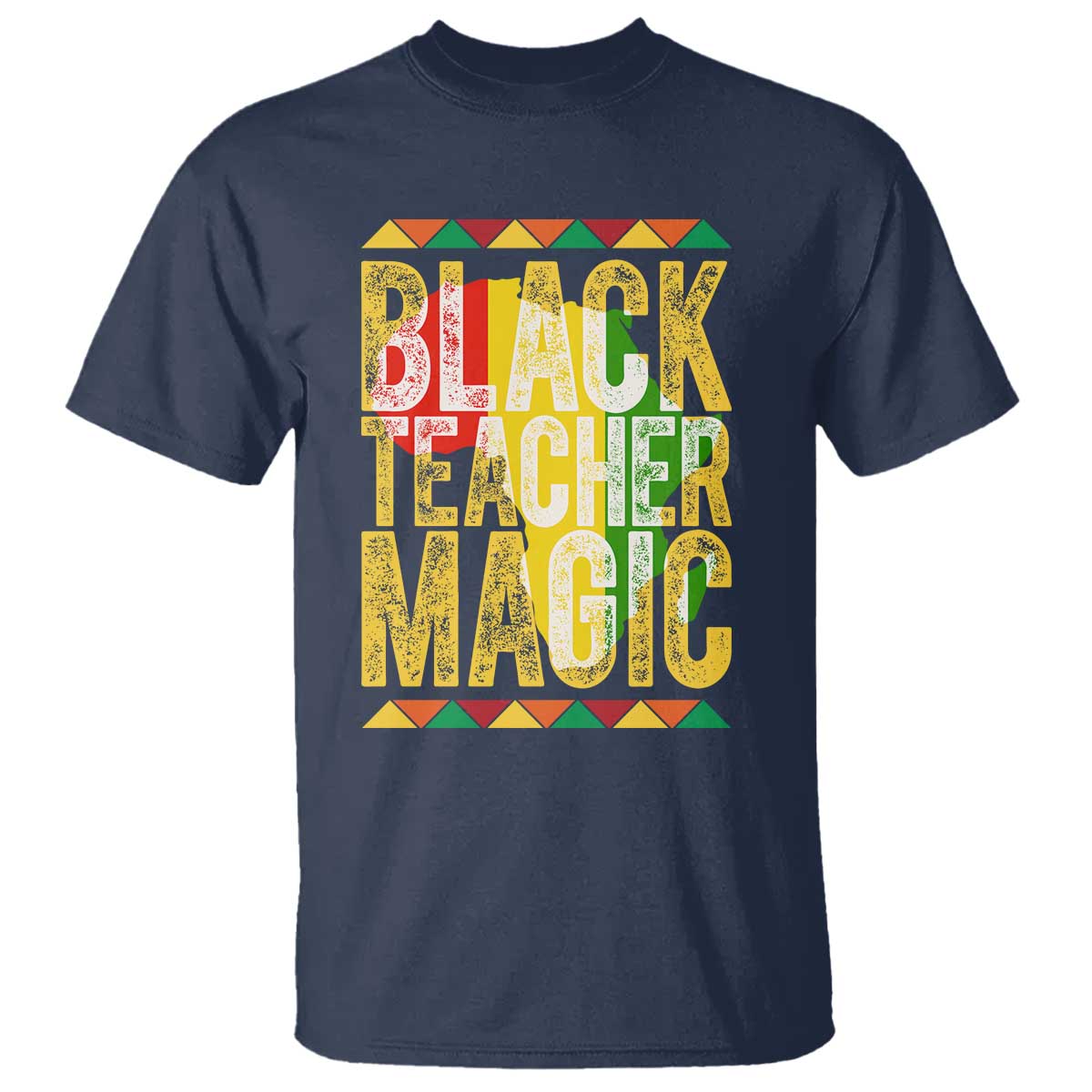 Black History Month Gift T Shirt Black Teacher Magic TS12 Navy Print Your Wear