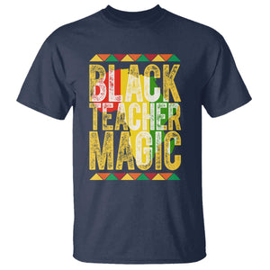Black History Month Gift T Shirt Black Teacher Magic TS12 Navy Print Your Wear