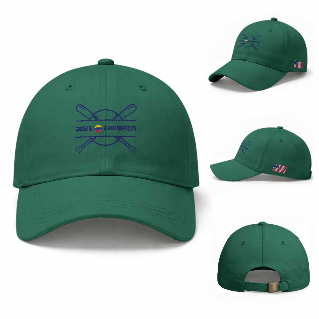 Venezuela Champions 2026 Baseball Cap Baseball Pride Gift TS12 Baseball Cap Universal Fit Irish Green Print Your Wear