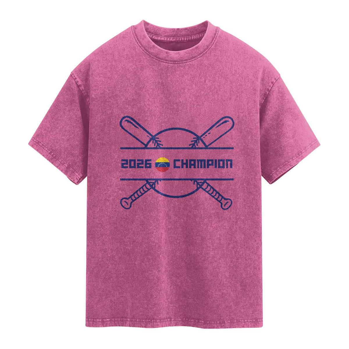 Venezuela Champions 2026 Washed Cotton T-Shirt Baseball Pride Gift