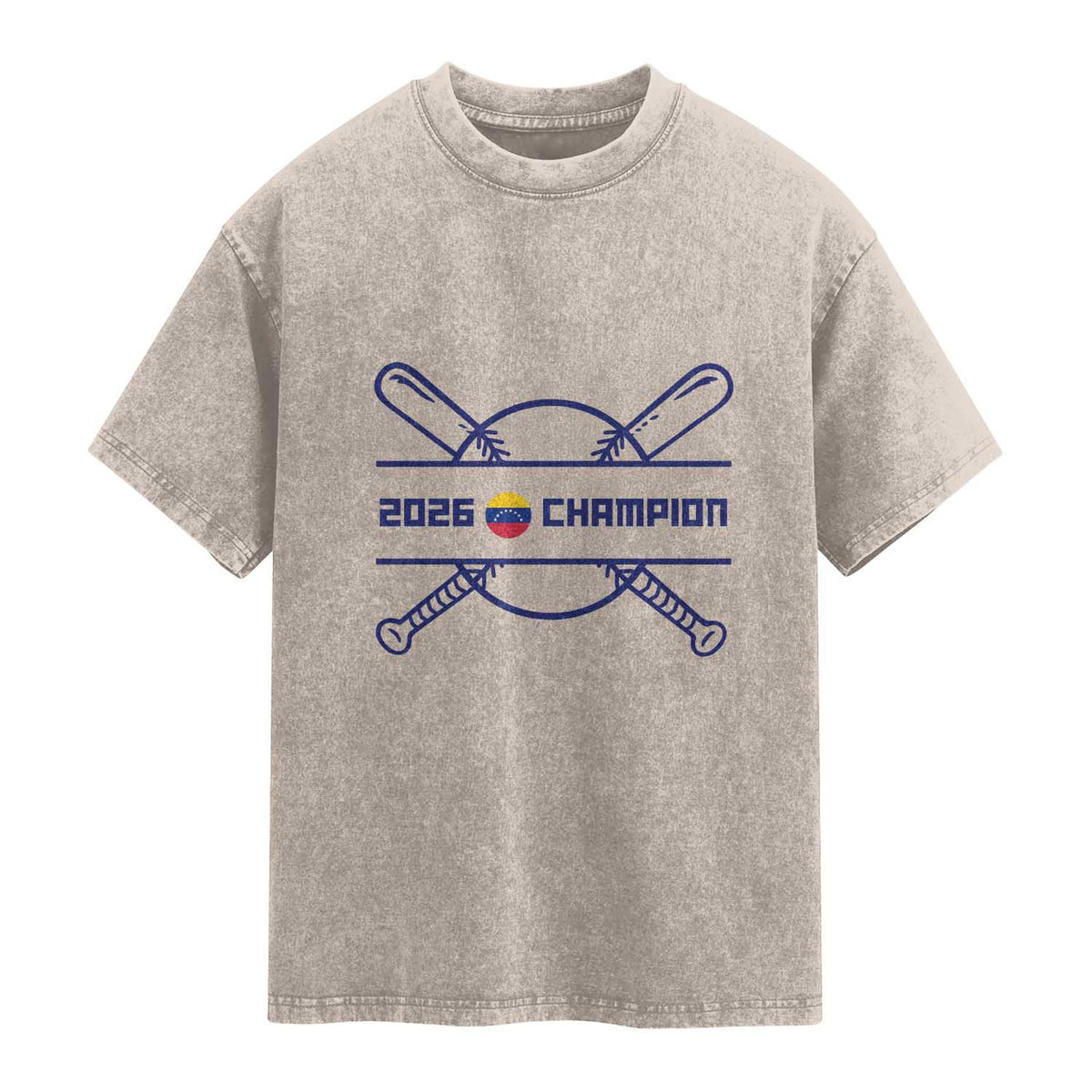 Venezuela Champions 2026 Washed Cotton T-Shirt Baseball Pride Gift