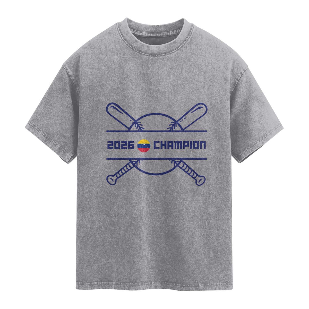 Venezuela Champions 2026 Washed Cotton T-Shirt Baseball Pride Gift