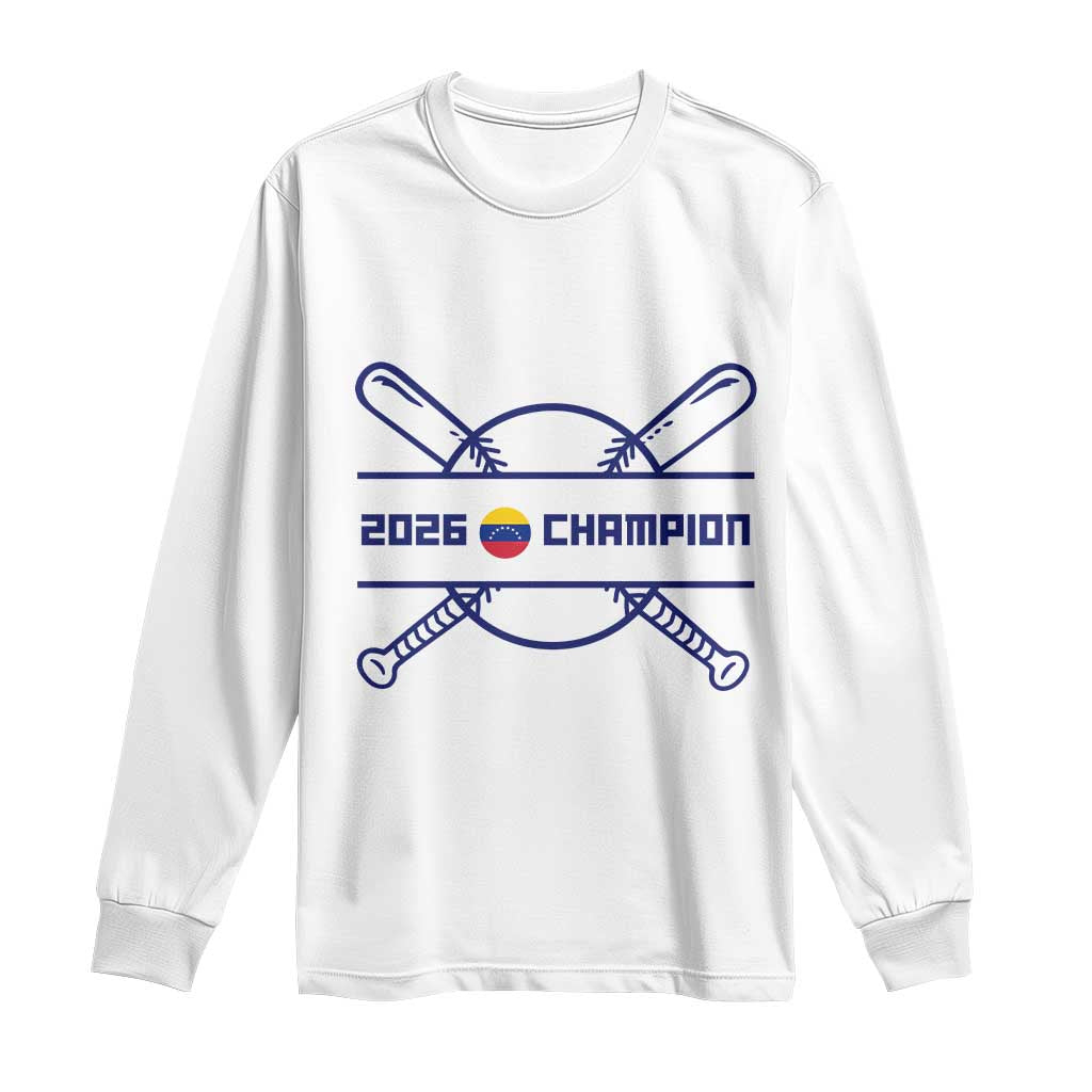 Venezuela Champions 2026 Long Sleeve Shirt Baseball Pride Gift TS12 White Print Your Wear