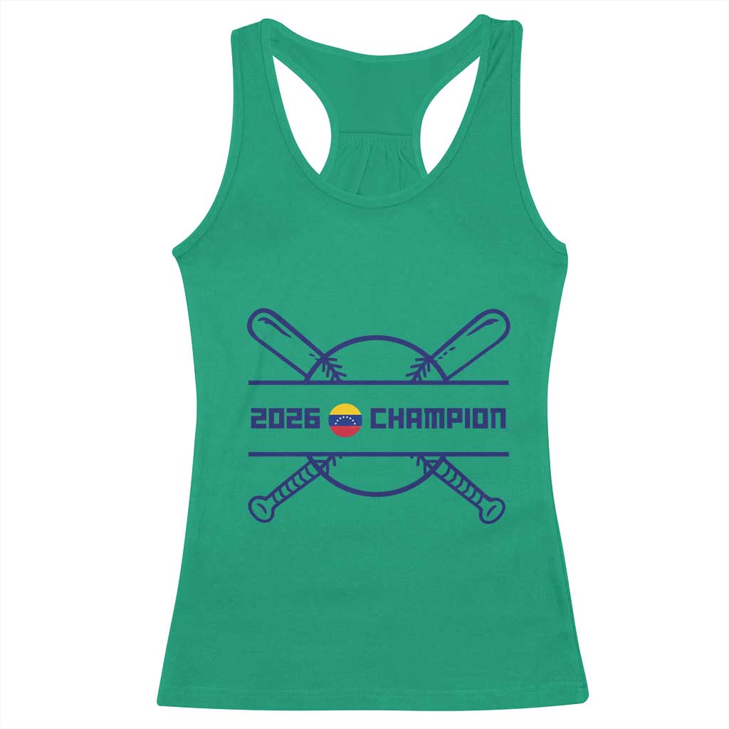 Venezuela Champions 2026 Racerback Tank Top Baseball Pride Gift TS12 Irish Green Print Your Wear