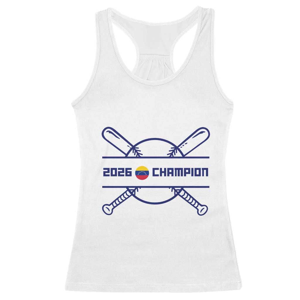 Venezuela Champions 2026 Racerback Tank Top Baseball Pride Gift TS12 White Print Your Wear
