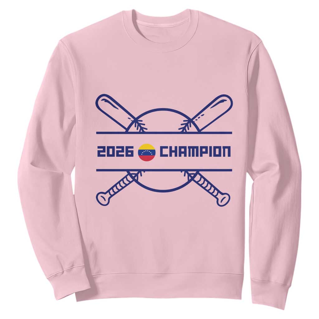 Venezuela Champions 2026 Sweatshirt Baseball Pride Gift TS12 Light Pink Print Your Wear