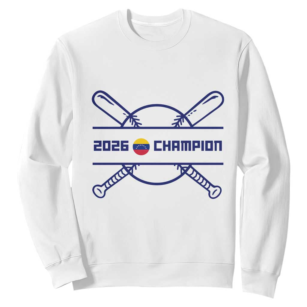 Venezuela Champions 2026 Sweatshirt Baseball Pride Gift TS12 White Print Your Wear