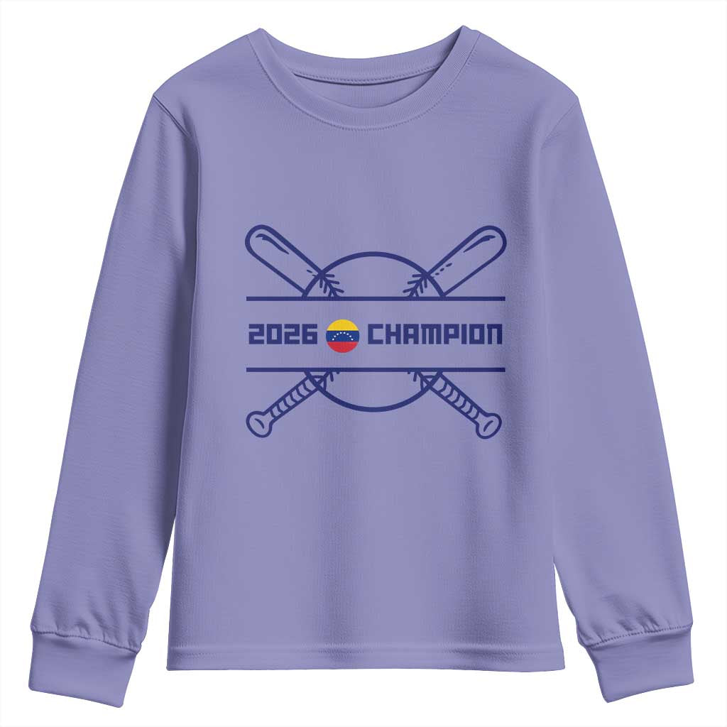 Venezuela Champions 2026 Youth Sweatshirt Baseball Pride Gift TS12 Violet Print Your Wear