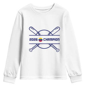Venezuela Champions 2026 Youth Sweatshirt Baseball Pride Gift TS12 White Print Your Wear