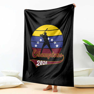 Vintage Venezuela 2026 Champions Throw Blanket Patriotic Baseball Pride Gift TS12 Print Your Wear