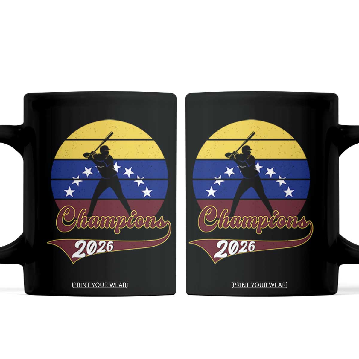 Vintage Venezuela 2026 Champions Coffee Mug Patriotic Baseball Pride Gift TS12 Black Print Your Wear