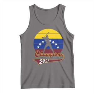 Vintage Venezuela 2026 Champions Tank Top Patriotic Baseball Pride Gift TS12 Deep Heather Print Your Wear