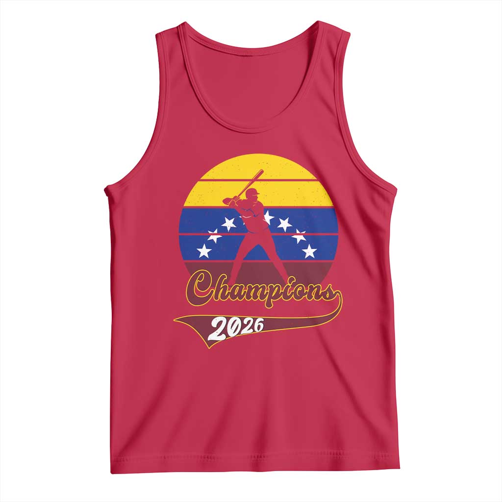 Vintage Venezuela 2026 Champions Tank Top Patriotic Baseball Pride Gift TS12 Red Print Your Wear