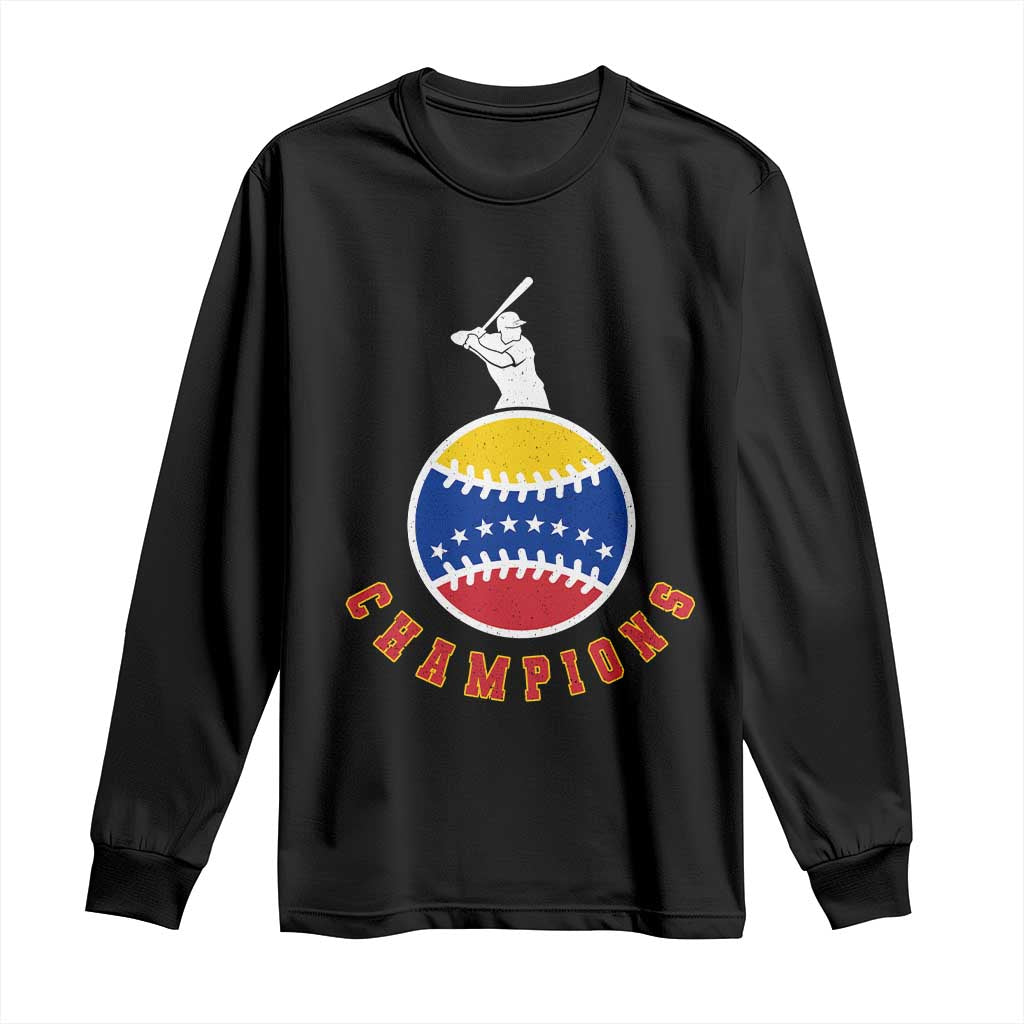 Venezuela 2026 Champions Long Sleeve Shirt Baseball Gift For Sport Lover TS12 Black Print Your Wear