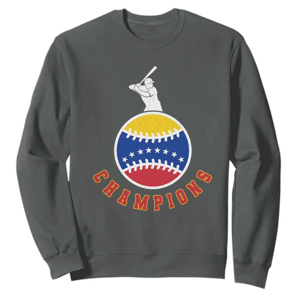 Venezuela 2026 Champions Sweatshirt Baseball Gift For Sport Lover TS12 Dark Heather Print Your Wear