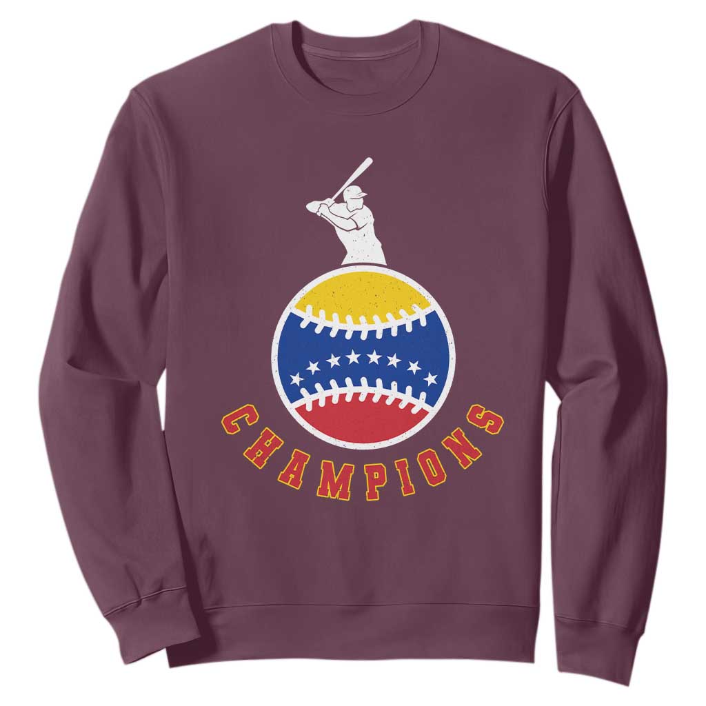 Venezuela 2026 Champions Sweatshirt Baseball Gift For Sport Lover TS12 Maroon Print Your Wear
