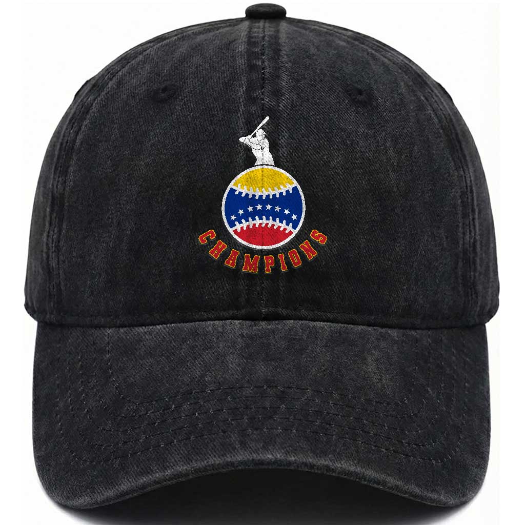 Venezuela 2026 Champions Washed Cotton Baseball Cap Baseball Gift For Sport Lover TS12 Print Your Wear