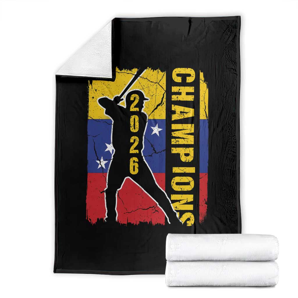 Venezuela 2026 Champions Throw Blanket Baseball Vinotinto Pride Gift TS12 Black Print Your Wear