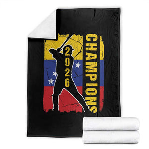 Venezuela 2026 Champions Throw Blanket Baseball Vinotinto Pride Gift TS12 Black Print Your Wear