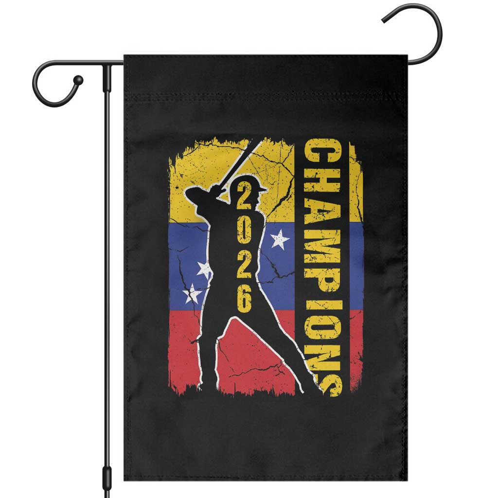 Venezuela 2026 Champions Garden Flag Baseball Vinotinto Pride Gift TS12 Black Print Your Wear