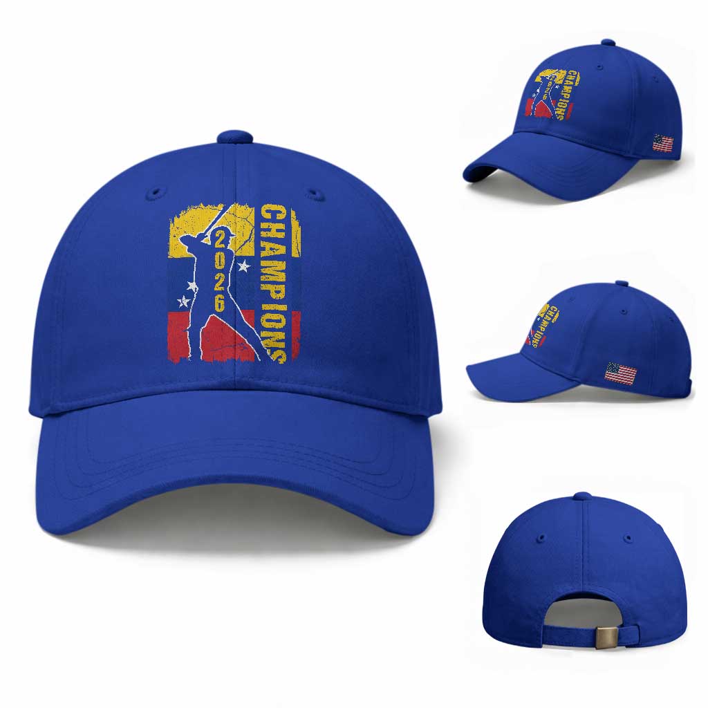 Venezuela 2026 Champions Baseball Cap Baseball Vinotinto Pride Gift TS12 Baseball Cap Universal Fit Royal Blue Print Your Wear