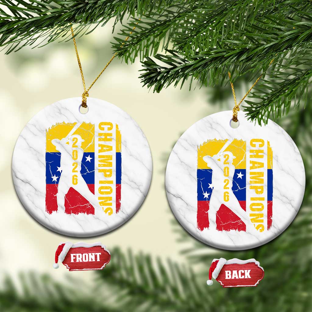 Venezuela 2026 Champions Ceramic Ornament Baseball Vinotinto Pride Gift TS12 1pc White Marble Print Your Wear