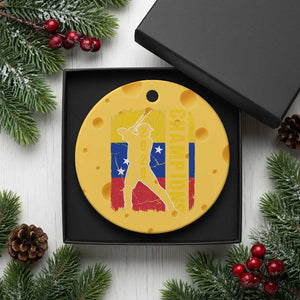 Venezuela 2026 Champions Ceramic Ornament Baseball Vinotinto Pride Gift TS12 1pc Yellow Cheese Print Your Wear