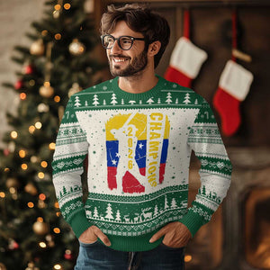 Venezuela 2026 Champions Ugly Christmas Sweater Baseball Vinotinto Pride Gift TS12 Beige Green Print Your Wear