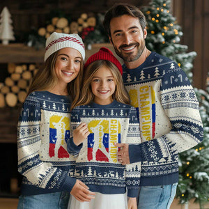 Venezuela 2026 Champions Ugly Christmas Sweater Baseball Vinotinto Pride Gift TS12 Beige Navy Print Your Wear