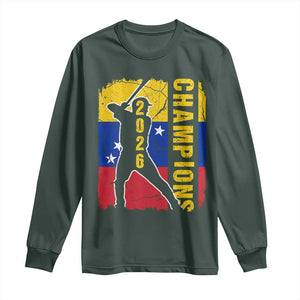 Venezuela 2026 Champions Long Sleeve Shirt Baseball Vinotinto Pride Gift TS12 Dark Forest Green Print Your Wear