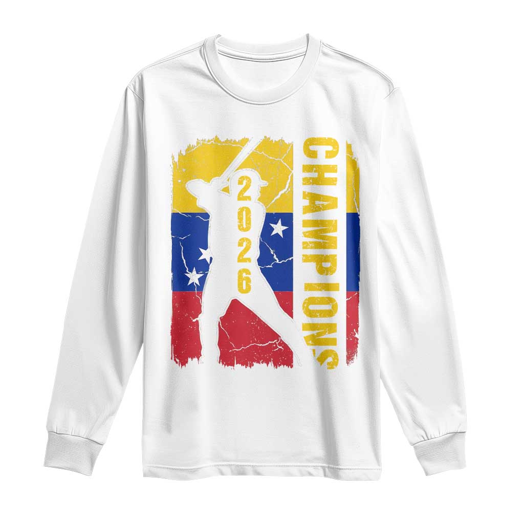 Venezuela 2026 Champions Long Sleeve Shirt Baseball Vinotinto Pride Gift TS12 White Print Your Wear