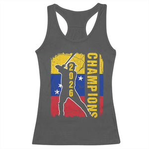 Venezuela 2026 Champions Racerback Tank Top Baseball Vinotinto Pride Gift TS12 Dark Heather Print Your Wear