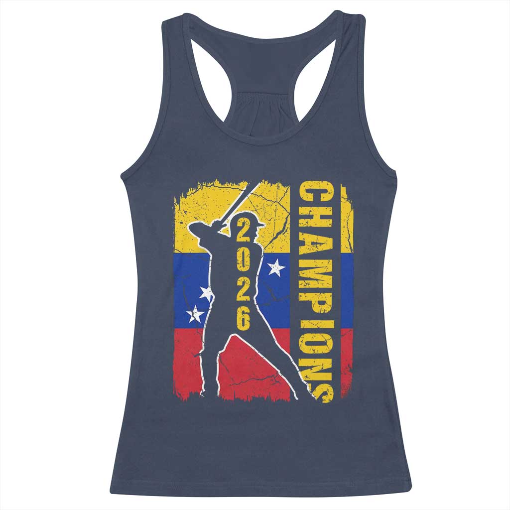 Venezuela 2026 Champions Racerback Tank Top Baseball Vinotinto Pride Gift TS12 Navy Print Your Wear