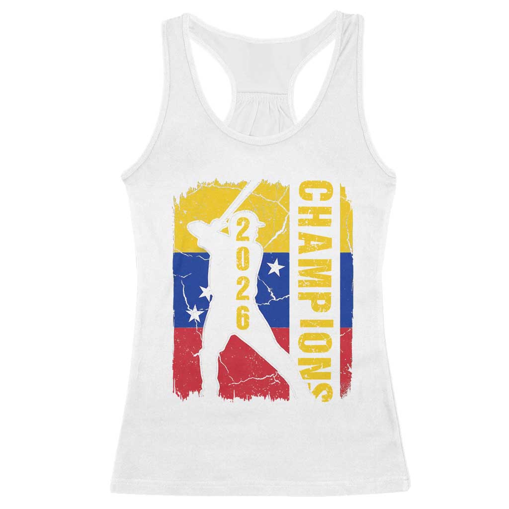 Venezuela 2026 Champions Racerback Tank Top Baseball Vinotinto Pride Gift TS12 White Print Your Wear