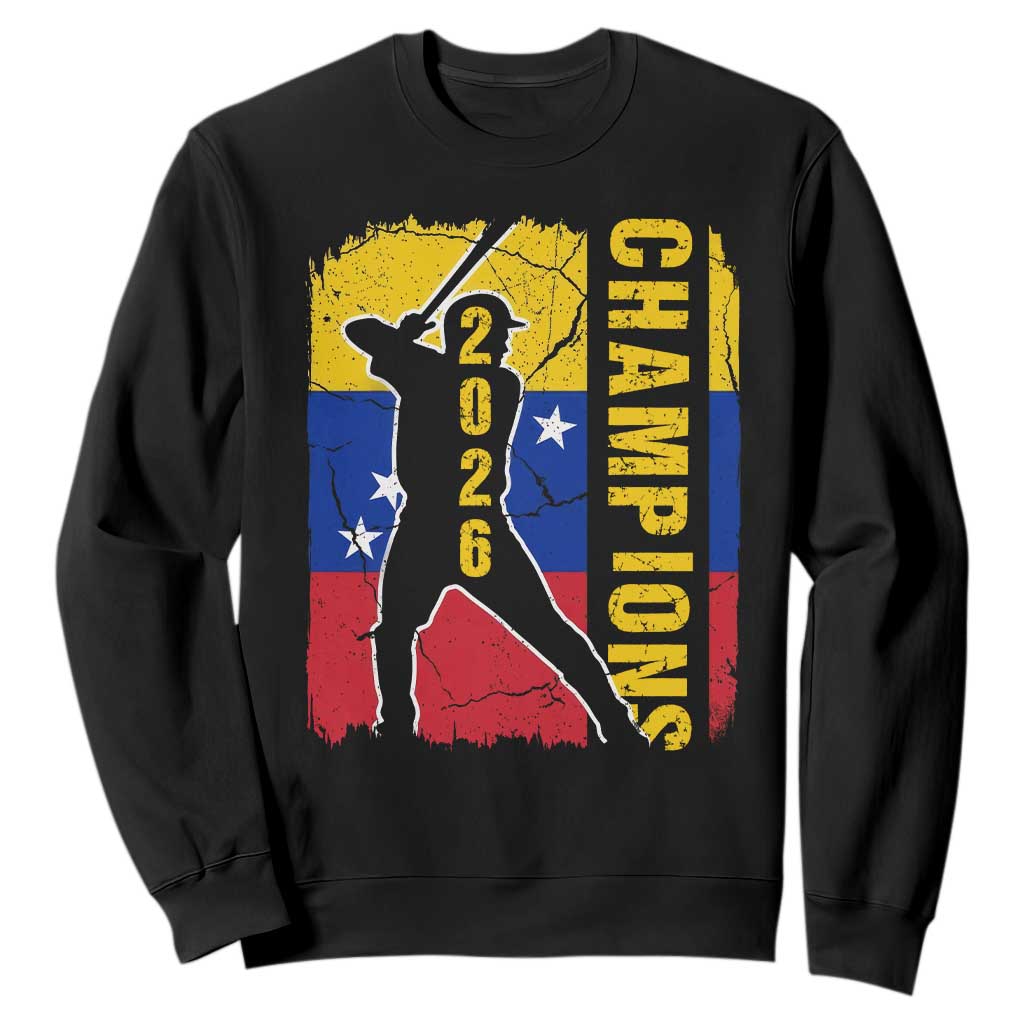 Venezuela 2026 Champions Sweatshirt Baseball Vinotinto Pride Gift TS12 Black Print Your Wear