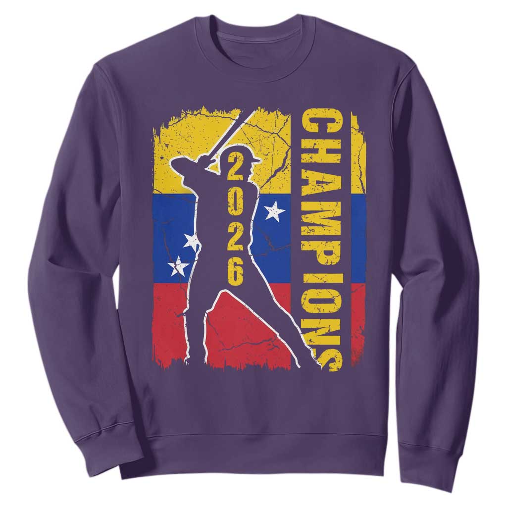 Venezuela 2026 Champions Sweatshirt Baseball Vinotinto Pride Gift TS12 Purple Print Your Wear