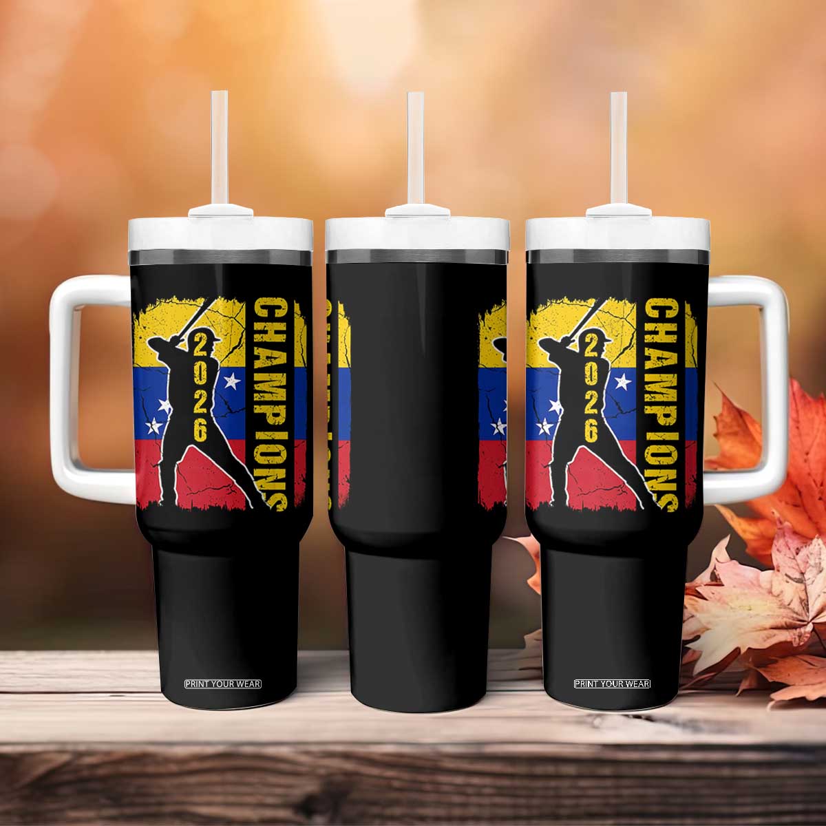 Venezuela 2026 Champions Tumbler With Handle Baseball Vinotinto Pride Gift TS12 Print Your Wear