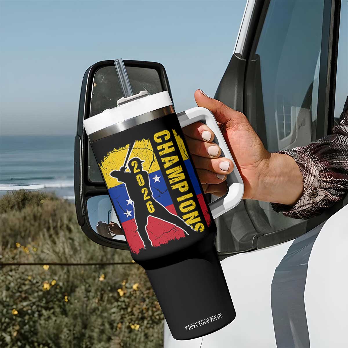 Venezuela 2026 Champions Tumbler With Handle Baseball Vinotinto Pride Gift TS12 Print Your Wear