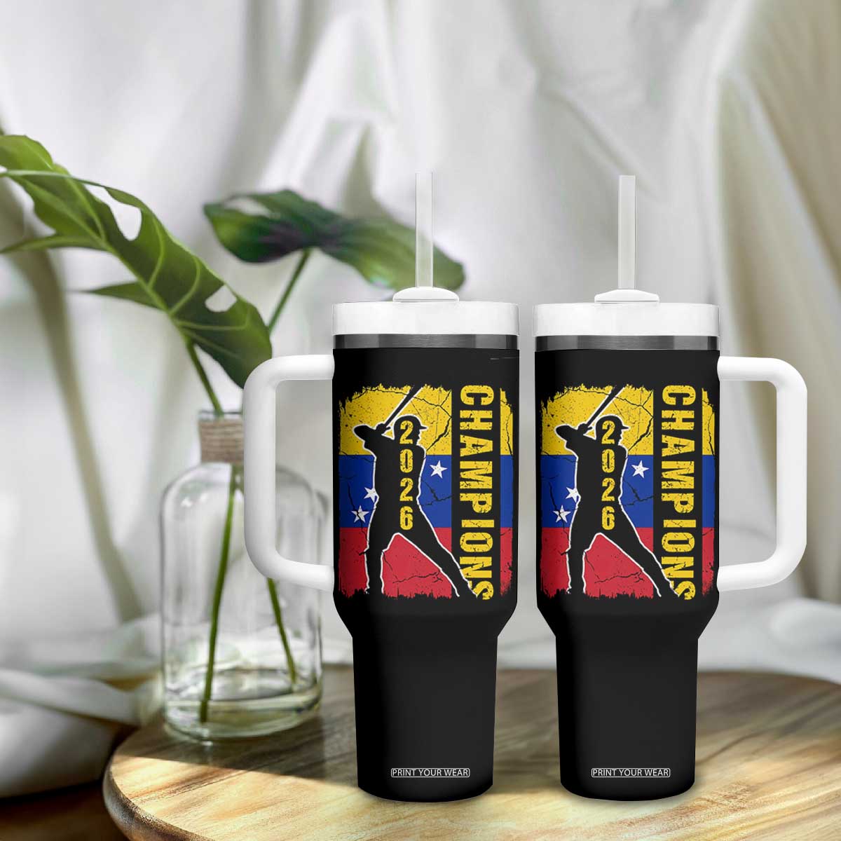 Venezuela 2026 Champions Tumbler With Handle Baseball Vinotinto Pride Gift TS12 Print Your Wear