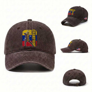 Venezuela 2026 Champions Washed Cotton Baseball Cap Baseball Vinotinto Pride Gift TS12 Washed Cap Universal Fit Dark Brown Print Your Wear