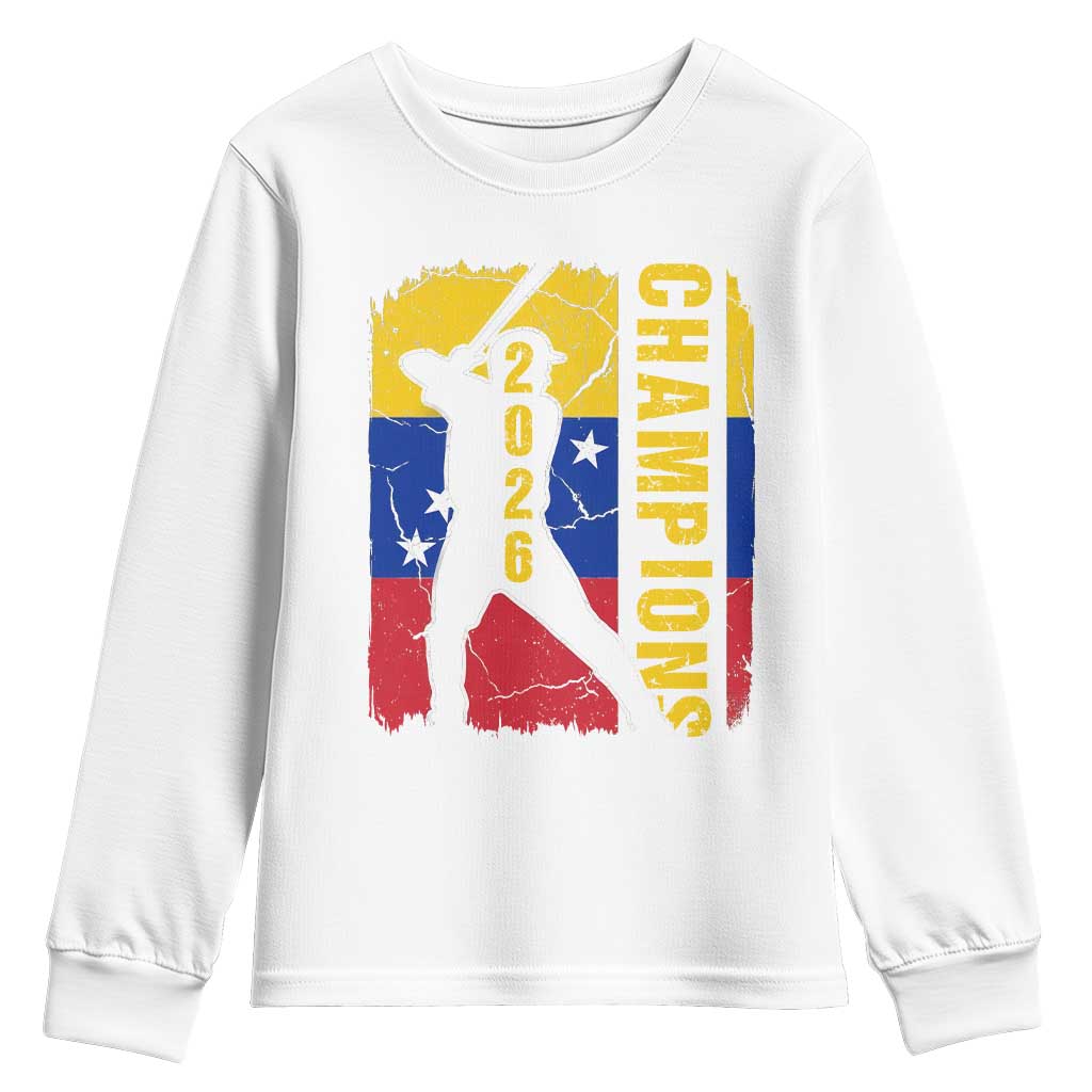 Venezuela 2026 Champions Youth Sweatshirt Baseball Vinotinto Pride Gift TS12 White Print Your Wear