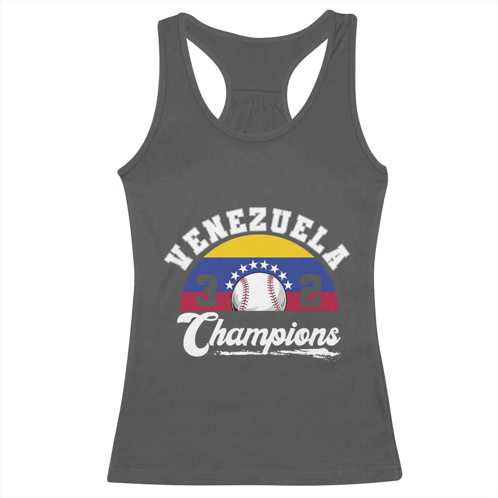 Venezuela 2026 Champions Racerback Tank Top Baseball Patriotic Pride TS12 Dark Heather Print Your Wear