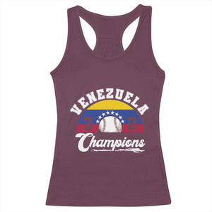 Venezuela 2026 Champions Racerback Tank Top Baseball Patriotic Pride TS12 Maroon Print Your Wear
