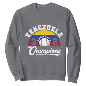 Venezuela 2026 Champions Sweatshirt Baseball Patriotic Pride TS12 Charcoal Print Your Wear