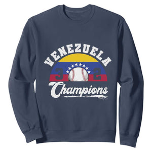 Venezuela 2026 Champions Sweatshirt Baseball Patriotic Pride TS12 Navy Print Your Wear