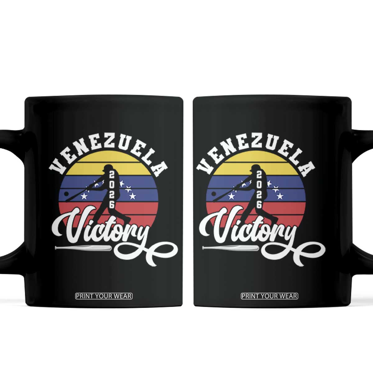 Venezuela 2026 Victory Baseball Coffee Mug Retro Softball Player Gift TS12 Black Print Your Wear