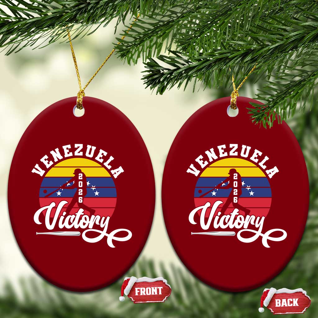 Venezuela 2026 Victory Baseball Ceramic Ornament Retro Softball Player Gift TS12 Print Your Wear
